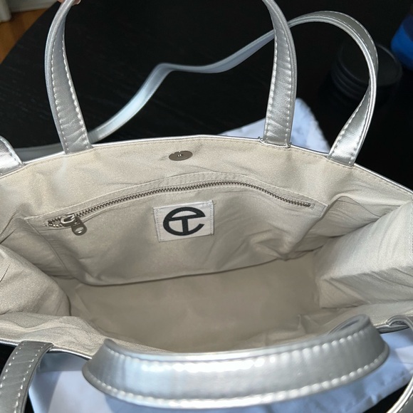 Telfar Silver Metallic Tote Bag - Picture 4 of 5
